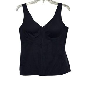 Honeylove Sculptwear Tank Black Built-In Bra XL Compression Sleeveless stretchy